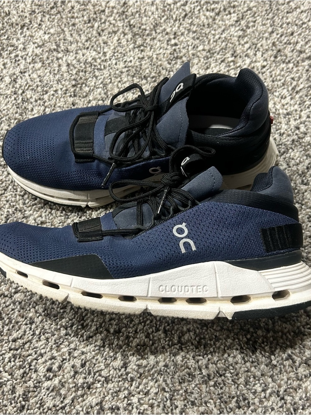 On Cloud Nova Sneakers Womens Size 7 Blue Black CloudTec Running Shoes